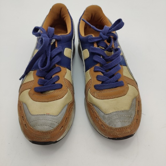 Puma Womens Retro Gorpcore RS 100 R-System Suede Sneakers 7.5 Blue Tan 342589-06 - Picture 9 of 16